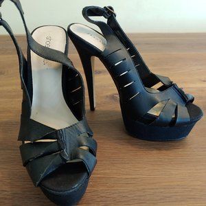 Shoe Dazzle Slingbacks Platform Heels Size 8